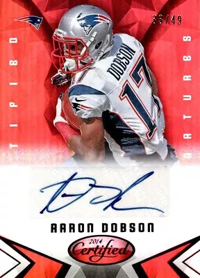 AARON DOBSON ~*~ 2014 PANINI CERTIFIED Mirror Red Signatures ~ S-AD  ~ 33/49 • $0.99