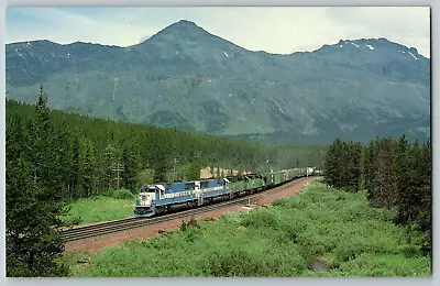 Marias Pass Montana - Electro-Motive #9075 - Train - Vintage Postcard Unposted • $4.39