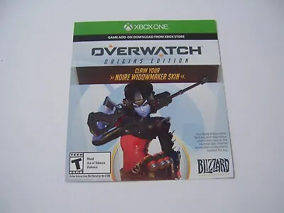 Noire Widowmaker Skin In Overwatch For Xbox One XB1 - Works On Overwatch 2 !!! • $169.99