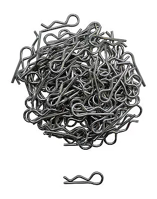  Apex RC Products 1/16 Small RC Galvanized Steel Body Clips - 100pcs #4025 • $8.49