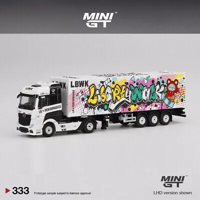 Mini GT 1:64 Model Truck Mercedes-Benz Actros LBWK Kuma Graffiti #333 LHD • $99.87