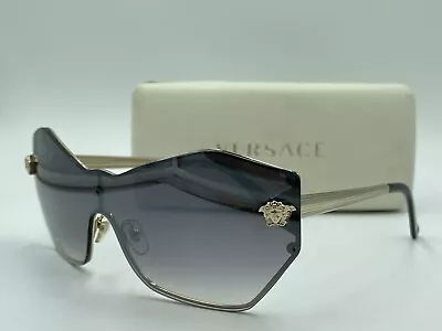 Versace Mod.2182 1252/6i Shield Gold Medusa Gray Authentic Italy Ve2182 • $89