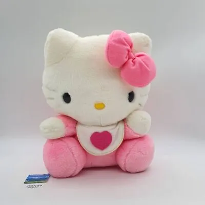 Hello Kitty Q154 Baby Pink Sanrio 1999 Plush 10  Vintage Stuffed Toy Doll Japan • $30.39