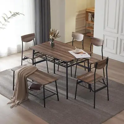 6pcs Kitchen Dining Table Set For 6 Dining Table Chair Bench For Breakfast • $184.99