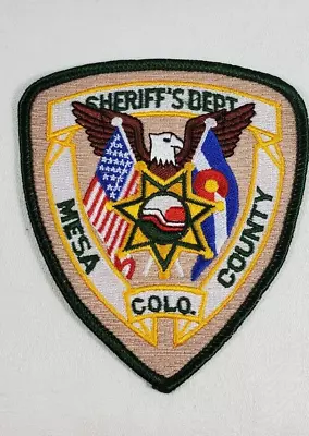 Mesa County Co. Colo Sheriff's Office Police Dept Shoulder Patch - New Cndtn • $4.99