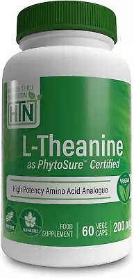 L-Theanine 200mg Vegan As PhytoSure Certified | Supports Healthy Relaxation & Fo • £13.50