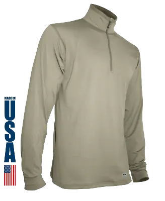  SMALL  US Military POLY HEAVYWEIGHT THERMAL UNDERWEAR SLEEP SHIRT Sand SMALL • $12.95