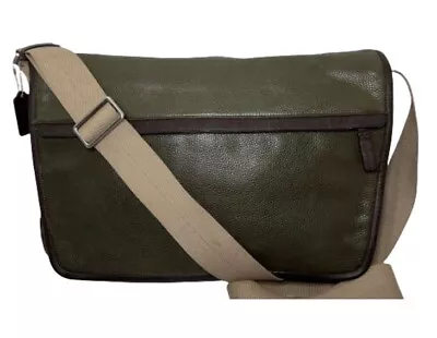 Coach F70973 Camden Leather Map Bag Fatigue Mahogany Green Brown Messenger • $150