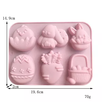 Easter Rabbit Silicone Mold DIY Bunny Chocolate Flip Cake Baking Moulds • £4.90