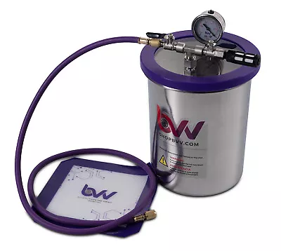 $88 • Buy BVV Best Value Vacs 1.5 Gallon Tall Stainless Steel Vacuum Chamber