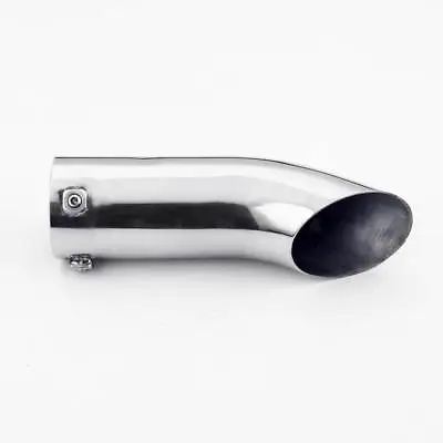 Bolt-on 2 1/2 Round Pipe Turn Down Stainless Steel Exhaust Tip Tailpipe Polished • $32.97