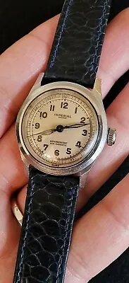 Vintage Imperial Military Hand-Wind Spillman Case WWII Era Mechanical Watch Runs • $329.95