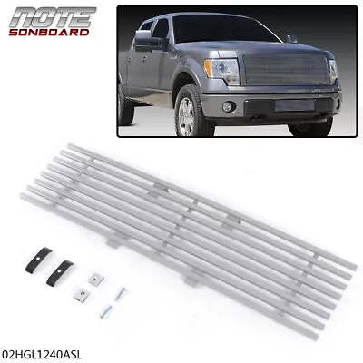 Fit For 2009-2014 Ford F-150 Aluminium Lower Bumper Billet Grill Silver  • $17.37