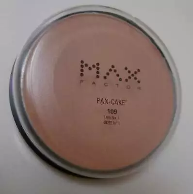MAX FACTOR PAN-CAKE MAKEUP / FOUNDATION #109 Tan No. 1 - BRAND NEW (1 PANCAKE) • $159.95