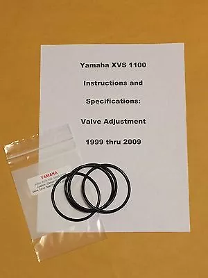 Yamaha V-Star XVS 1100 Valve Cover Set Of 4 Seals W/ INSTRUCTIONS • $20.50