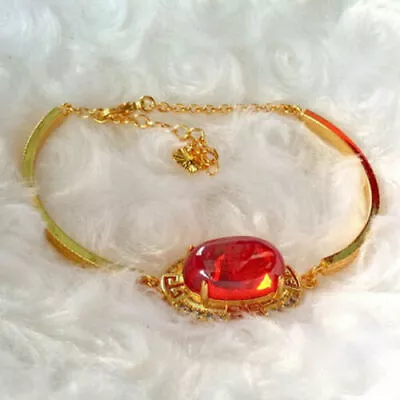 Bracelet Red Naga Eye Gem Charm Jewelry Gemstone Talisman Vintage Bangle Amulet • $33