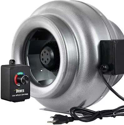 IPower 4-12 Inch Duct Inline HVAC Exhaust Blower Ventilation Fan With Controller • $68.99