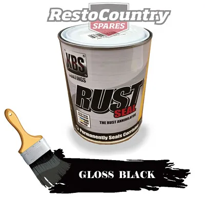KBS RustSeal GLOSS BLACK One 1 Litre Rust Seal Paint Rust Preventive Coating • $99.90