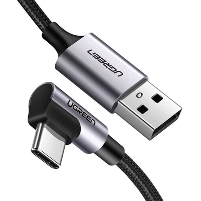$12.60 • Buy UGREEN 0.5M Type C To USB 2.0 3A Fast Charging Data Cable 90 Degree Angle Black