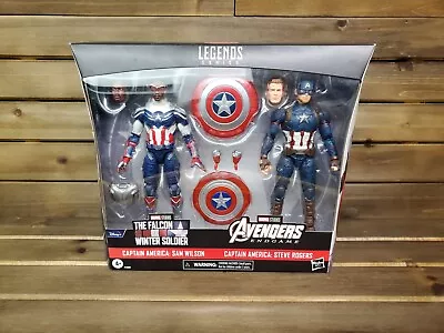 Marvel Legends Captain America Sam Wilson Steve Rogers 2 Pack Action Figures • $32.99