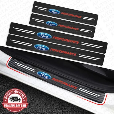 $14.99 • Buy Ford Performance Car Door Plate Sill Scuff Cover Scratch Decal Sticker Protector