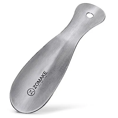 ZOMAKE Metal Shoe Horn Small Shoehorn 7.5 Inch  Steel Shoe Horn With Hook Silver • $7.98