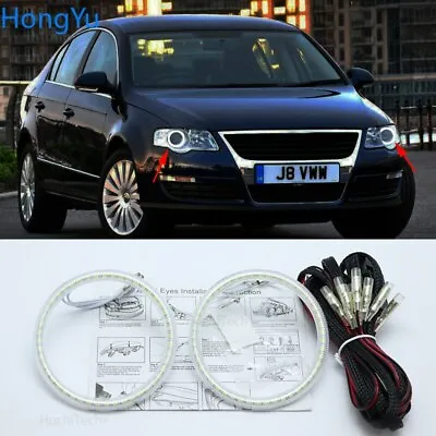 SMD Led Angel Eyes For Volkswagen VW Passat B6 Magotan Halogen Headlight 06-10 • $28.99