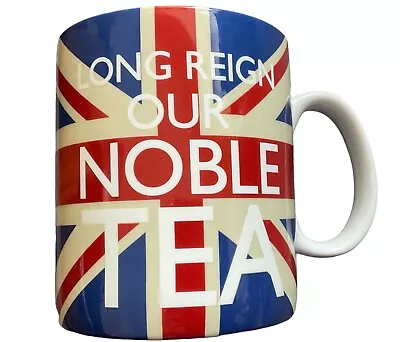 M&S Large Mug Long Reign Our Noble Tea UK Flag Ceramic 1.5 Pints - Preloved VGC • £13.99