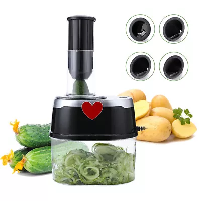 Electric Fruit Vegetable Slicer Grater Home Kitchen Cutting Machine With 4Blades • $31.35