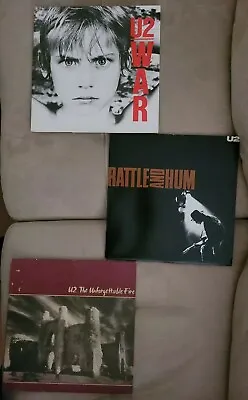 U2 VINYL LOT Lp Rattle And Hum WAR Unforgettable Fire READ Brian Eno Classics • $99.99