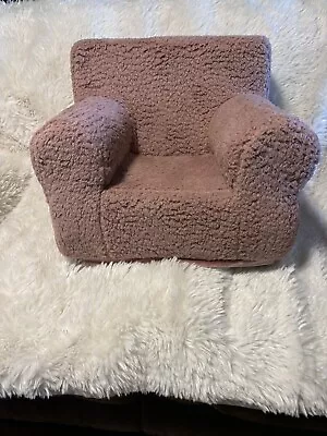 Pottery Barn Kids Sherpa- My 1st Chair- Dark Pink/Mauve- New Never Used-18x16x20 • $50