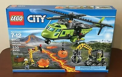 Lego City 60123 Volcano Explorers VOLCANO SUPPLY HELICOPTER NISB RETIRED • $109