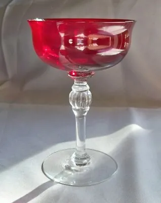 MORGANTOWN GLASS JEWEL #7631 SPANISH 6-OUNCE SAUCER CHAMPAGNE Or TALL SHERBET! • $32.50