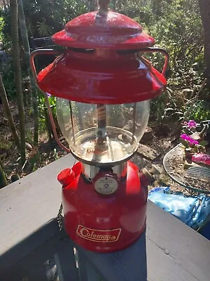 Vintage 1971 COLEMAN Model 200A Red LANTERN Complete  GLOBE Estate UNTESTED • $75