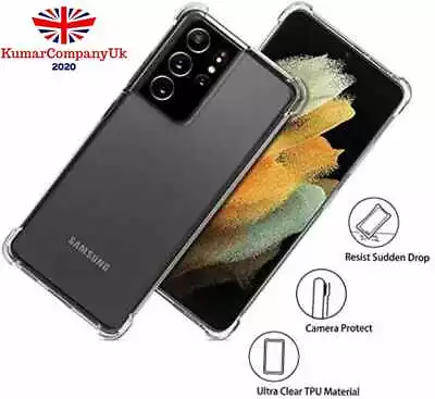£3.99 • Buy Clear Case For Samsung GalaxyS23 S21 S20 S20+ Plus Ultra 5G Silicone Phone Cover