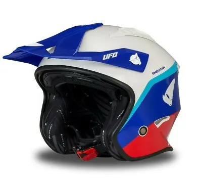 UFO Sheratan Urban Street Trials Helmet Red White Blue - All Adult Sizes • $94.71