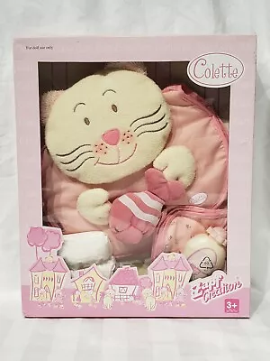 Vintage Zapf Creations Plush Kitty Diaper Bag Etc. & Teddy Bear Baby Carrier MIB • $39.92