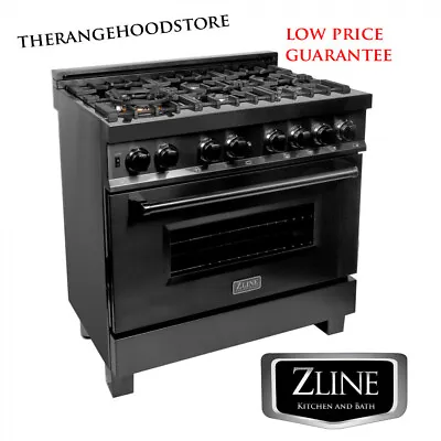 $4074 • Buy NEW PRO ZLINE 36  Black Stainless 6 Gas Burner/Electric Oven Range (RAB-36)