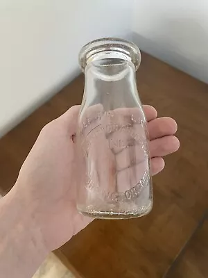 Vintage TORRINGTON CREAMERY Half Pint Milk Bottle Torrington Connecticut • $14