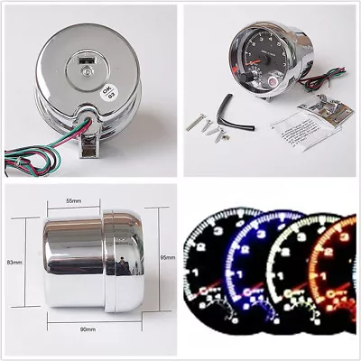 $38.60 • Buy Universal 3.75  7-Color LED Car SUV Tachometer Adjustable 0-8000 RPM Shift-Light
