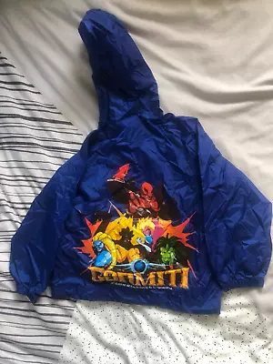 Children's PVC Raincoat And All In On Bag Gormiti Size Age 4 Blue Mac Pouch Boy • £5.70