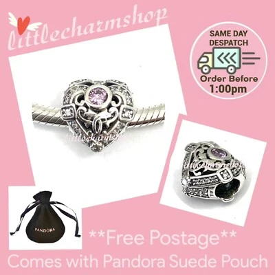 $78.20 • Buy NEW Authentic Genuine PANDORA Silver Opulent Heart Charm - 791964CZO RETIRED
