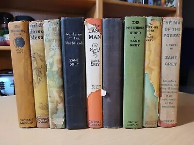 Zane Grey Book Lot 1920 - 1925 (9) Antique Hardcovers • $60