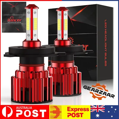$17.99 • Buy H4 9003 2000W 380000LM LED Headlight Kit Lamp Bulbs Globes High Low Beam Upgrade