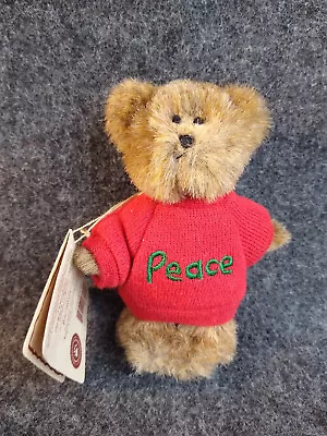 Boyds Bears Mini Message Bear Peace Red Sweater Thinkin Of Ya Series 4  • $24