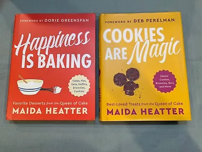 New Set Of 2 Maida Heatter Cookbooks: Happiness Is Baking & Cookies Are Magic • $29.99