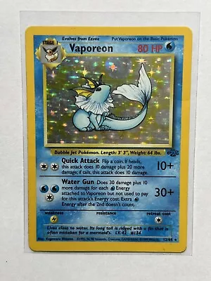 Pokémon TCG Vaporeon Jungle 12/64 Holo Unlimited Holo Rare • $19.99