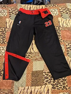 Vtg Nike NBA Chicago Bulls #23 Michael Jordan Pre Game Warm Up Pants • $120