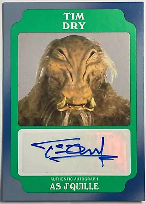 £24.99 • Buy 2016 Star Wars Rogue One Mission Briefing Tim Dry As J'Quille Autograph Card