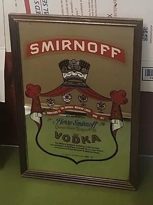 Smirnoff Vodka Mirror - Vintage  Pub/Bar Athstetic Very Good Condition • $50
